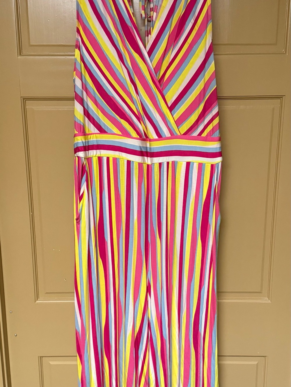 Torrid Super Soft Rainbow Stripe Wide Leg Jumpsuit Size 2 18/20